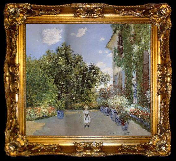 framed  Claude Monet The Artist-s House at Argenteuil, ta009-2
